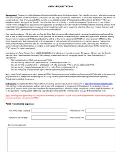 retro request form - Finance Outreach and Compliance