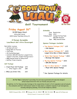 Benefiting Golf Tournament 15650 Vineyard Blvd., #172 Morgan Hill