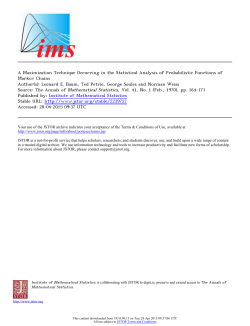 A Maximization Technique Occurring in the Statistical Analysis of
