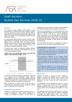 AER - Draft decision fact sheet - July 2017