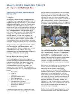 Stakeholder Advisory Group