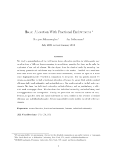 House Allocation With Fractional Endowments