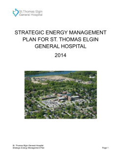 Strategic Energy Management - St. Thomas Elgin General Hospital