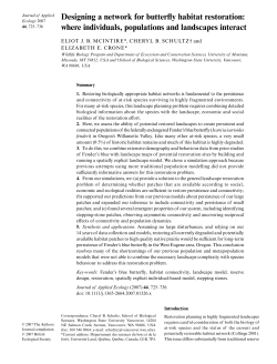 Designing a network for butterfly habitat restoration