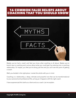 16 common false beliefs about coaching that you