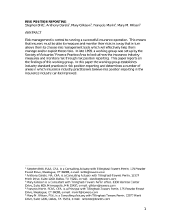 Risk Position Reporting