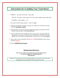 Instructions for E-mailing Team Rosters