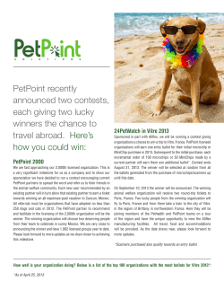 PetPoint recently announced two contests, each giving two lucky