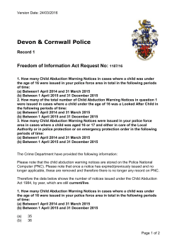 PPS D1 - Devon and Cornwall Police