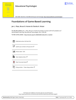 Foundations of Game-Based Learning - Lisa Linnenbrink