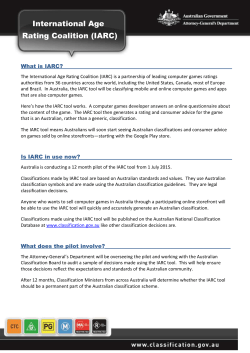 International Age Rating Coalition (IARC)