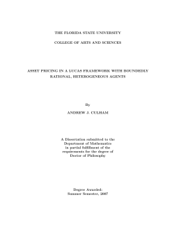 asset pricing in a lucas framework with boudedly rational