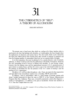 The cybernetics of ""self``: A theory of alcoholism