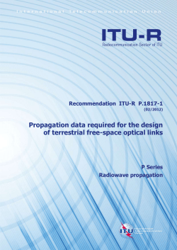 RECOMMENDATION ITU-R P.1817-1 - Propagation data required