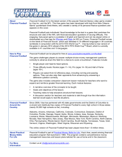 Financial Football Fact Sheet