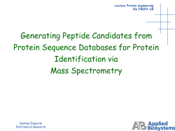 Proteomics Algorithms