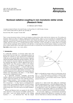 Nonlocal radiative coupling in non monotonic stellar winds
