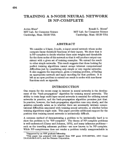 Training a 3-Node Neural Network is NP-Complete