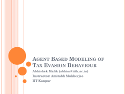 Agent Based Modelling of Tax Evasion Behaviour