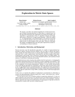 Exploration in Metric State Spaces - CIS @ UPenn