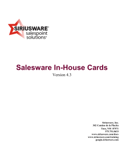 Salesware In-House Cards