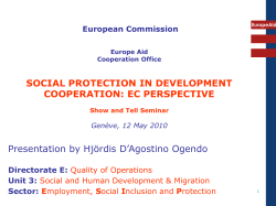 Social protection in development cooperation