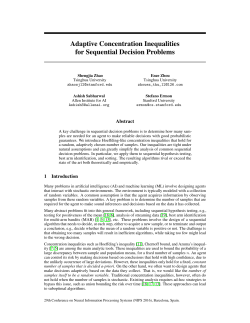 Adaptive Concentration Inequalities for Sequential Decision Problems