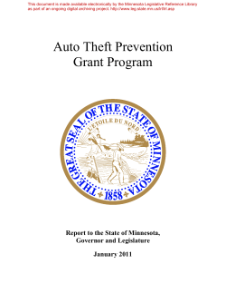 Auto Theft Prevention - Minnesota Legislature