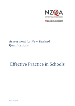 Effective Practice in Schools