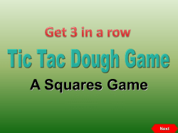 Tic Tac Dough - Training