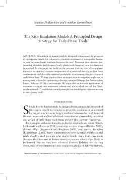 The Risk-Escalation Model: A Principled Design Strategy for Early