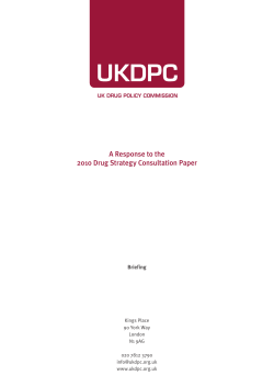 A Response to the 2010 Drug Strategy Consultation Paper