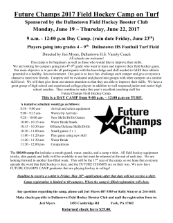 Field Hockey Camp Overview