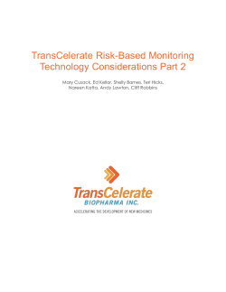 Central Monitoring Manuscript - Outline of Content