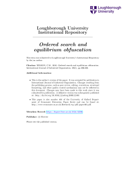 Ordered search and equilibrium obfuscation
