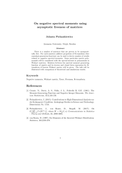 On negative spectral moments using asymptotic