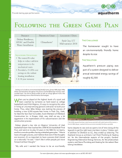 Following the Green Game Plan