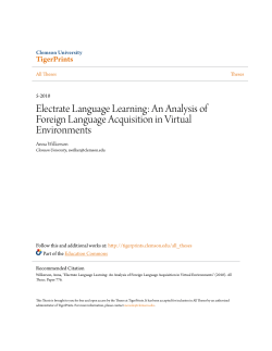Electrate Language Learning: An Analysis of Foreign