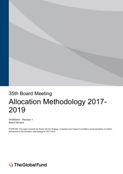 Allocation Methodology 2017-2019, GF/B35/05 Revision 1