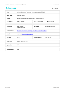 eCommerce SWD TWG - Minutes - Software developers homepage