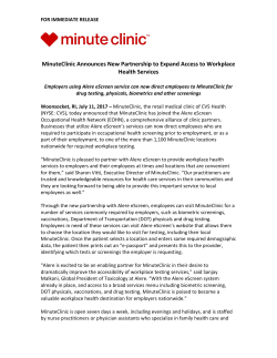 MinuteClinic Announces New Partnership to