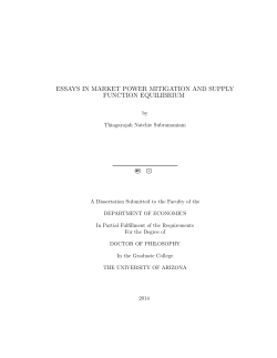 essays in market power mitigation and supply function equilibrium