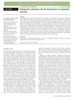 Phylogenetic relatedness and the determinants of competitive