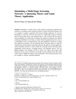 Simulating a Multi-Stage Screening Network: A