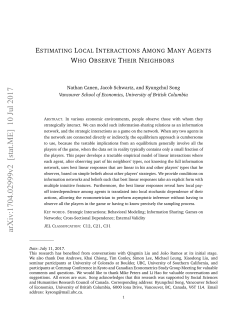 Estimating Local Interactions Among Many Agents Who Observe