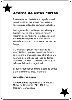 Small Arms Survey / CERAC - Weapons ID Playing cards