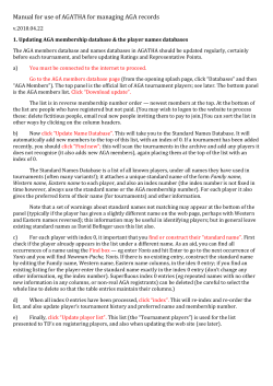 AGATHA manual - Australian Go Association
