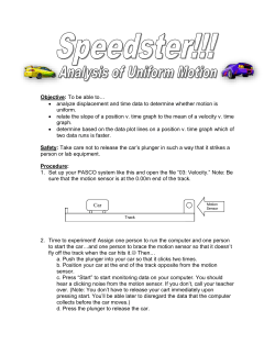 Analysis of Uniform Motion Lab