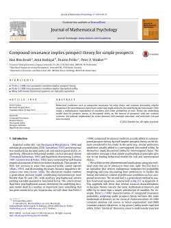 Compound invariance implies prospect theory for simple prospects