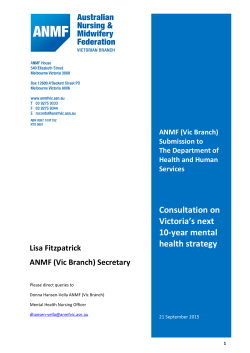 Consultation on Victoria`s next 10